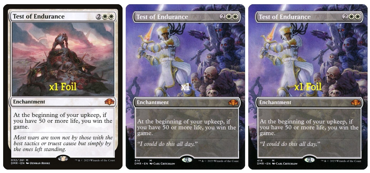 MTG Dominaria Remastered DMR Test of Endurance MINT (SELECT)