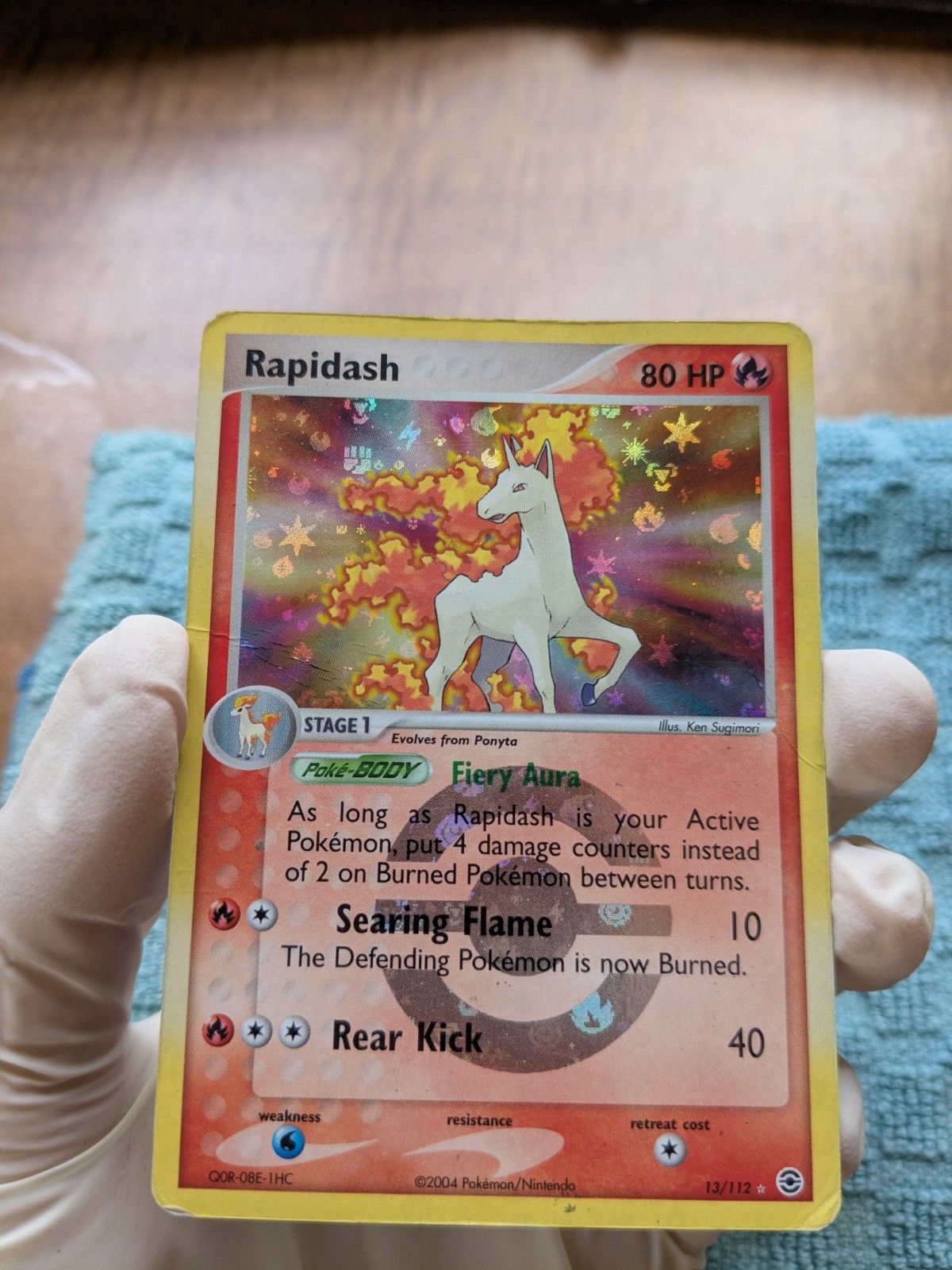 Pokemon Rapidash 13/112 EX FireRed & LeafGreen Holo Rare – HP