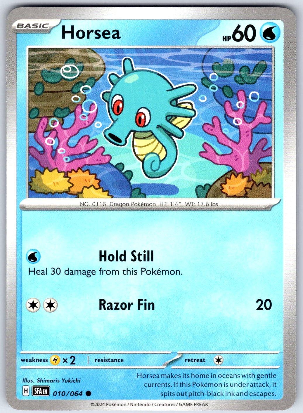 HORSEA – Pokemon – Shimaris Yukichi 010/064 Shrouded Fable – NM/M