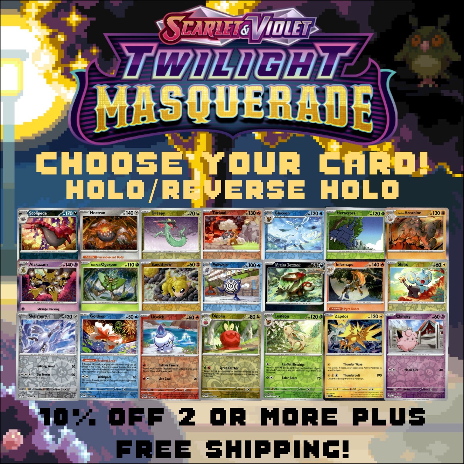 Pokemon TCG – Twilight Masquerade: Choose Your Card! – All Holos/Reverse Holos!