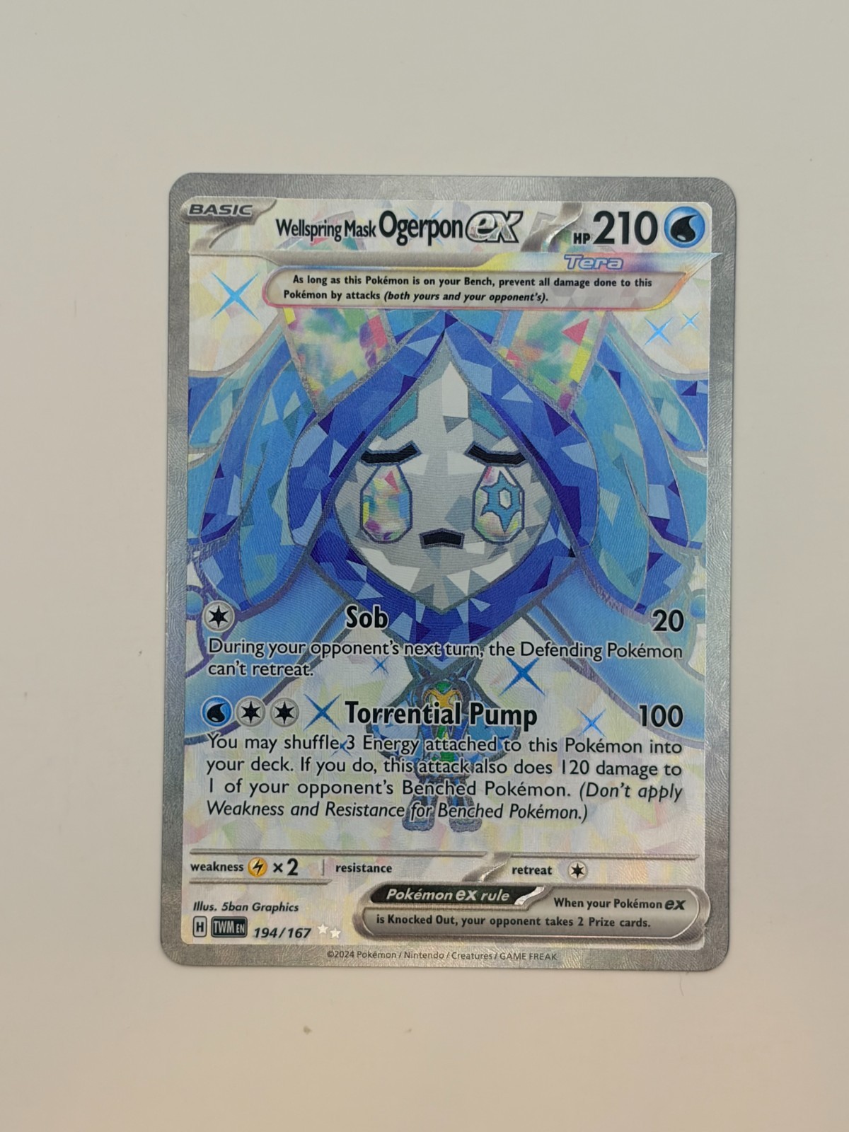 Wellspring Mask Ogerpon ex 194/167 Sv06: Twilight Masquerade Holo