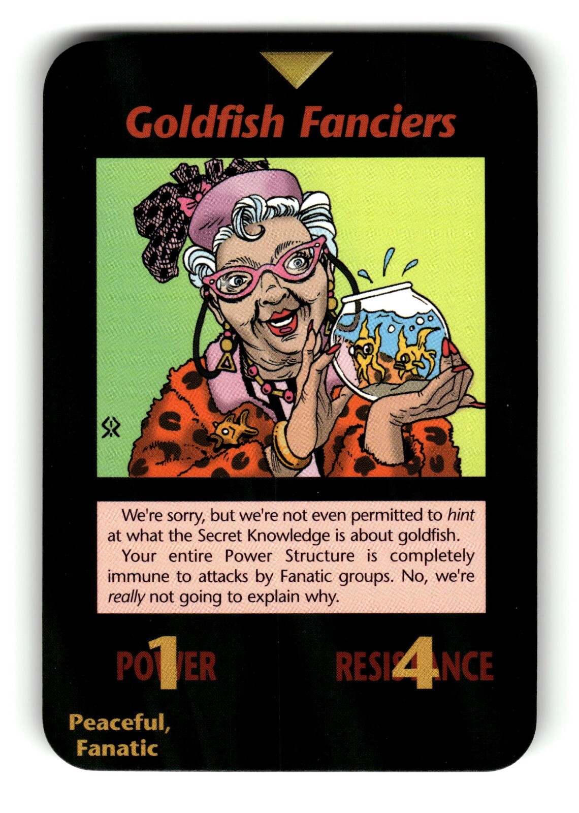 Goldfish Fanciers Card Base Set INWO Illuminati New World Order Game