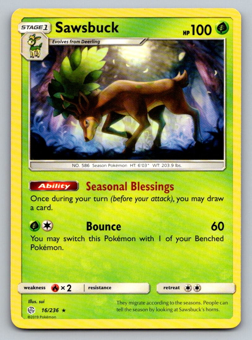 Sawsbuck (Prerelease Kit Exclusive) 16/236 Rare Deck Exclusives Pokemon NM