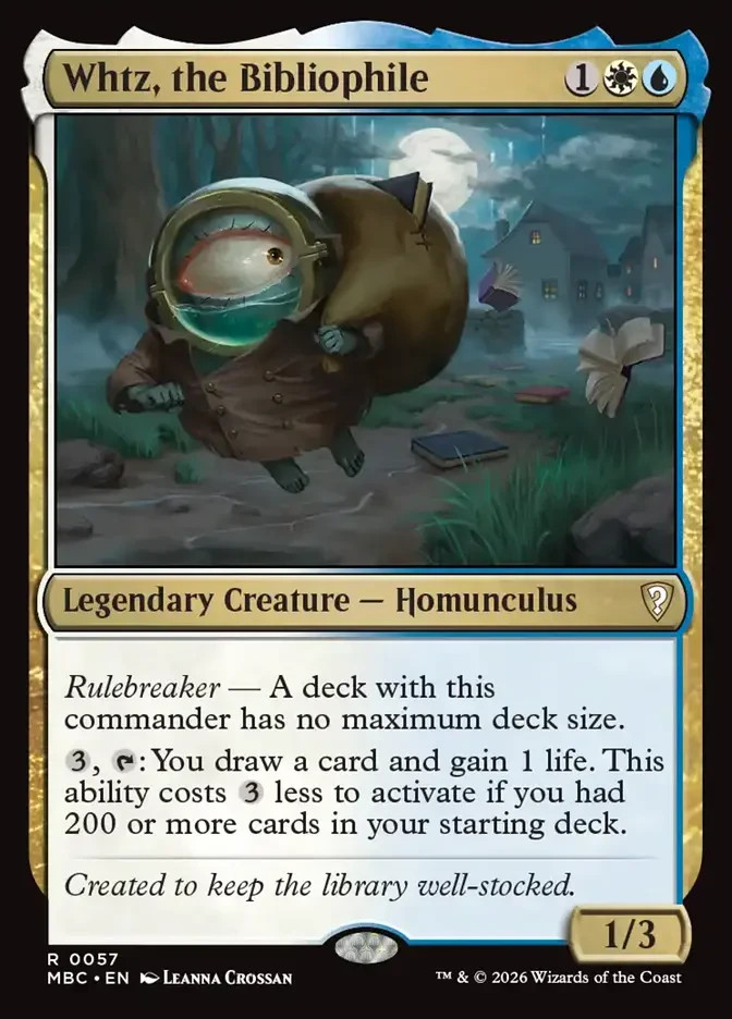 Whtz, the Bibliophile (Foil) Mystery Booster Commander Edition Playtest Card