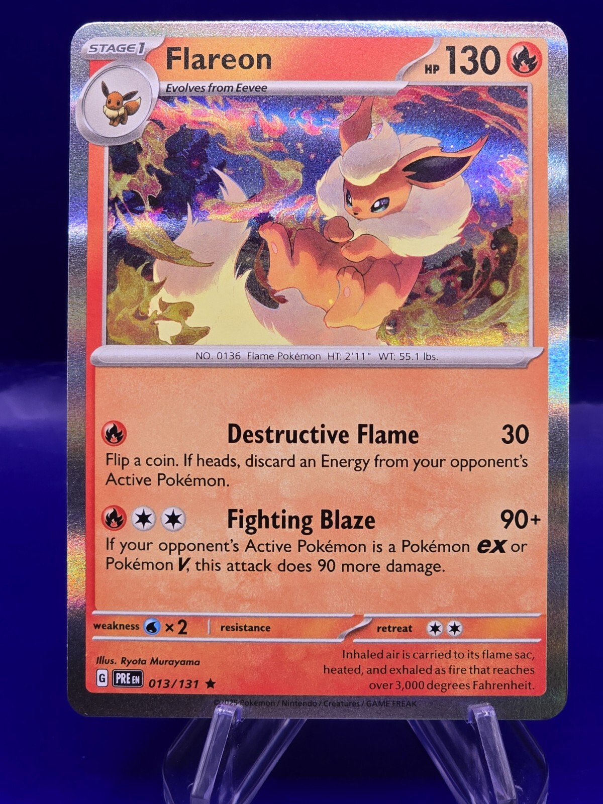 Flareon 013/131 Sv: Prismatic Evolutions standard Holo nm/m