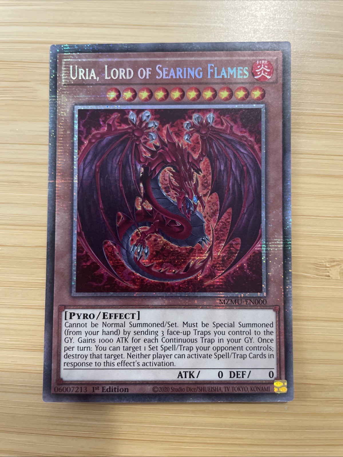 Uria, Lord of Searing Flames (Starlight Rare) MZMU-EN000 Maze of Muertos 1st