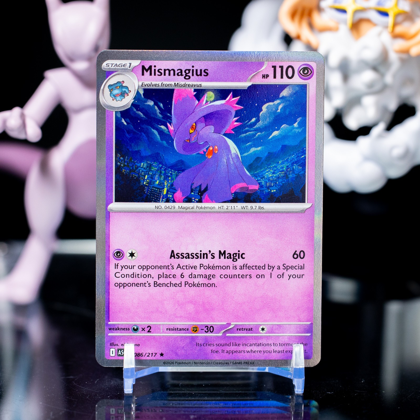 Mismagius – Ascended Heroes 086/217 – Holo Rare – NM – Pokémon