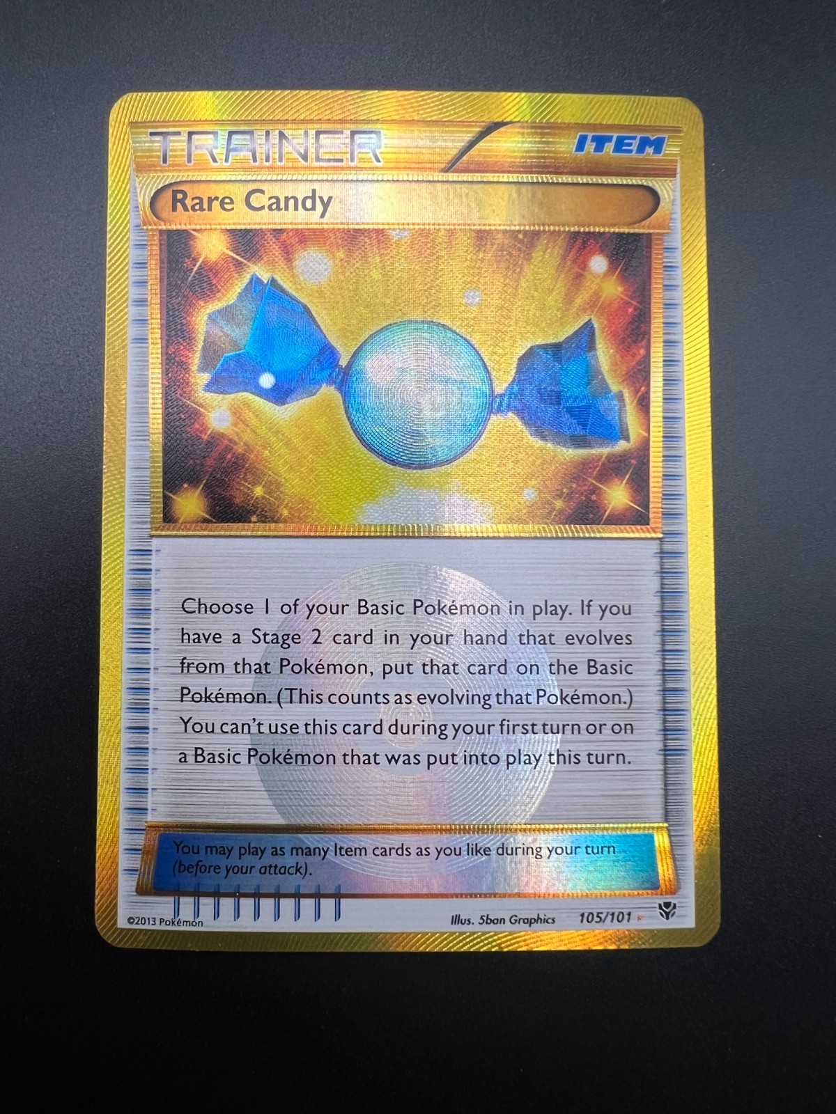 Rare Candy – 105/101 – Pokemon Plasma Blast Black & White Secret Rare Card LP