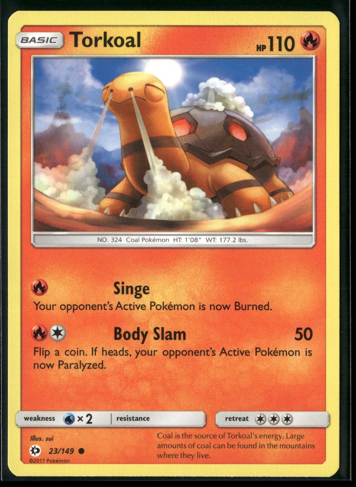 Torkoal Common SM Base Set 23/149 NM