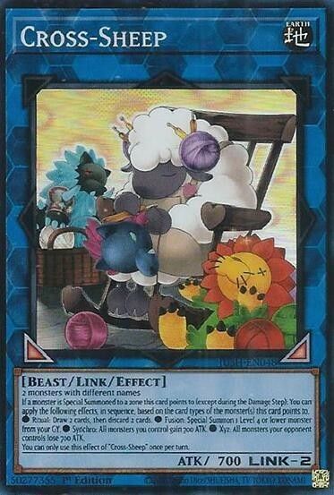 Cross-Sheep (Super Rare) JUSH-EN048 Justice Hunters 1st Edition SR NM Yugioh