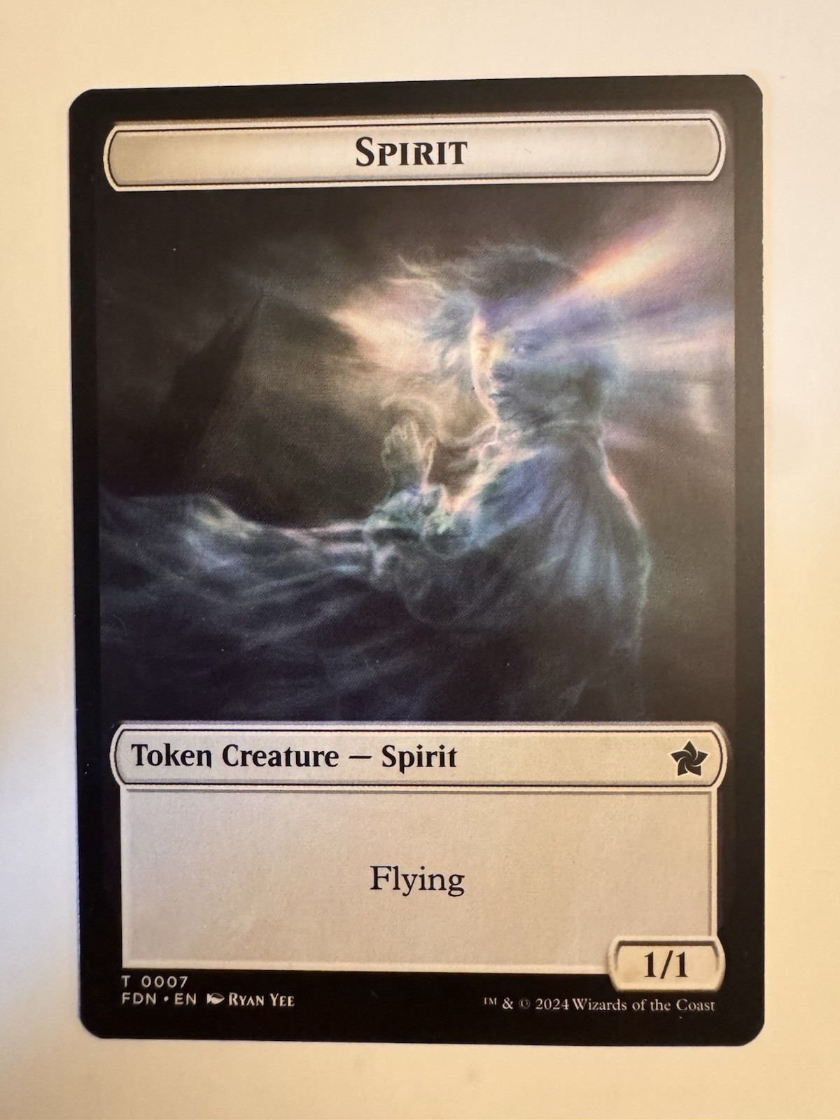 x1 Spirit / Cat (7/1) FDN Foundations MTG DOUBLE SIDED TOKEN 1x