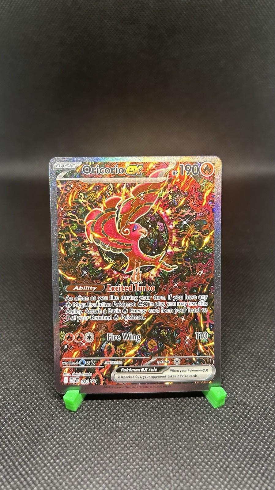 Pokemon Oricorio ex 024 Me: Mega Evolution Promo Holo Eng 190HP Fire Wing