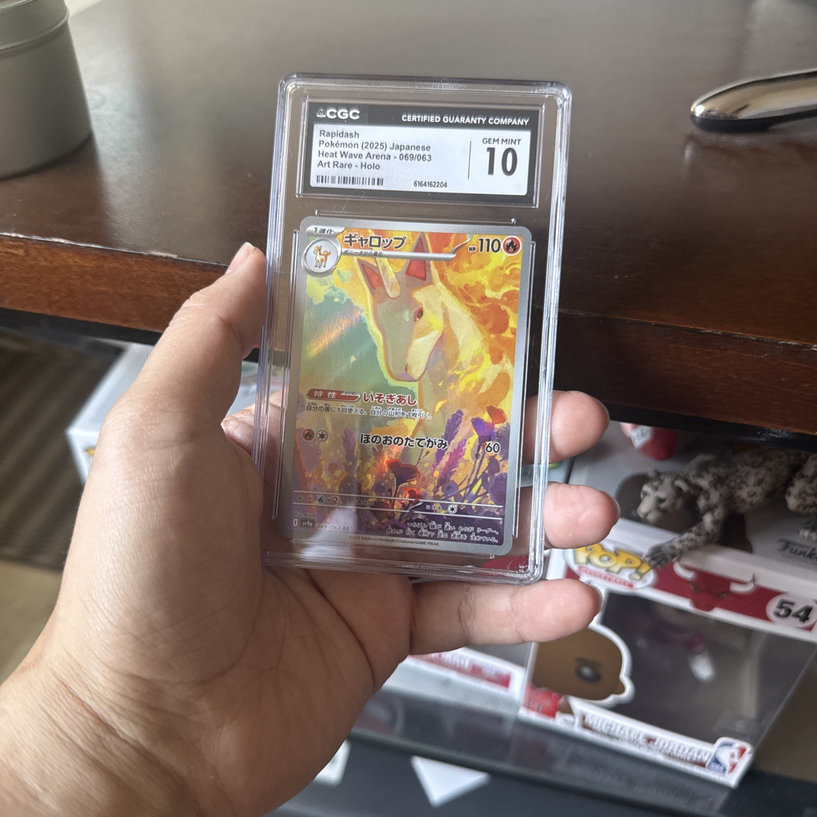 Rapidash AR 069/063 Certified Gem Mint 10 Heat Wave Arena Art Rare Holo