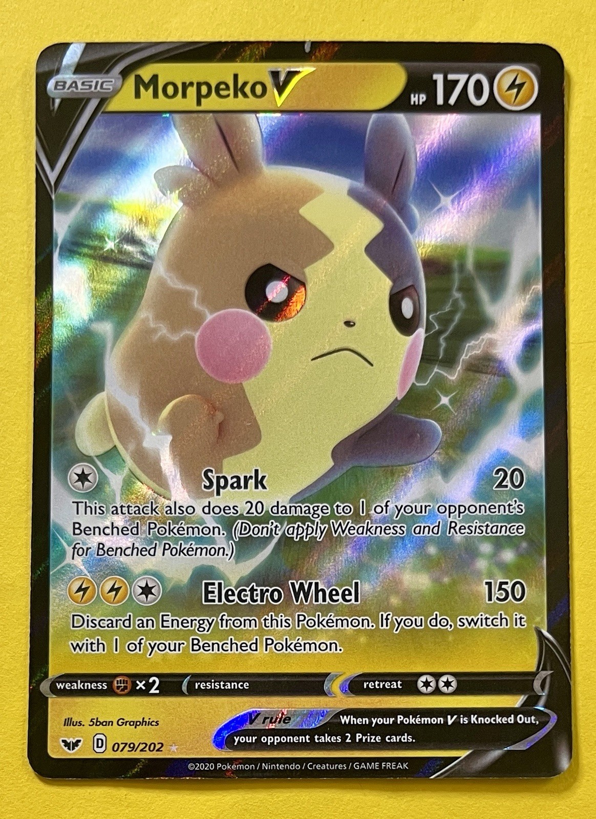 Morpeko V 2020 Pokemon Sword & Shield HOLO 79/202