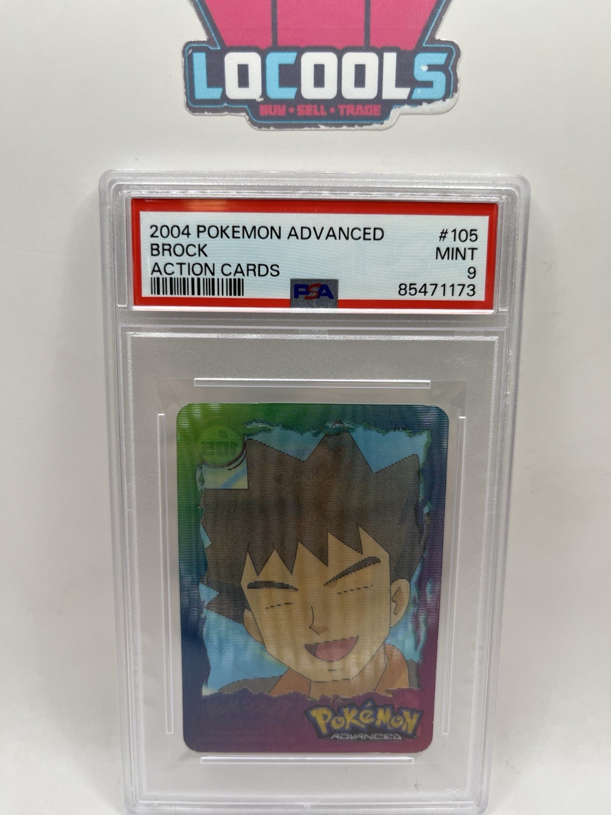 2004 Pokemon Brock #105 Panini Pokémon Advanced Action Cards PSA 9