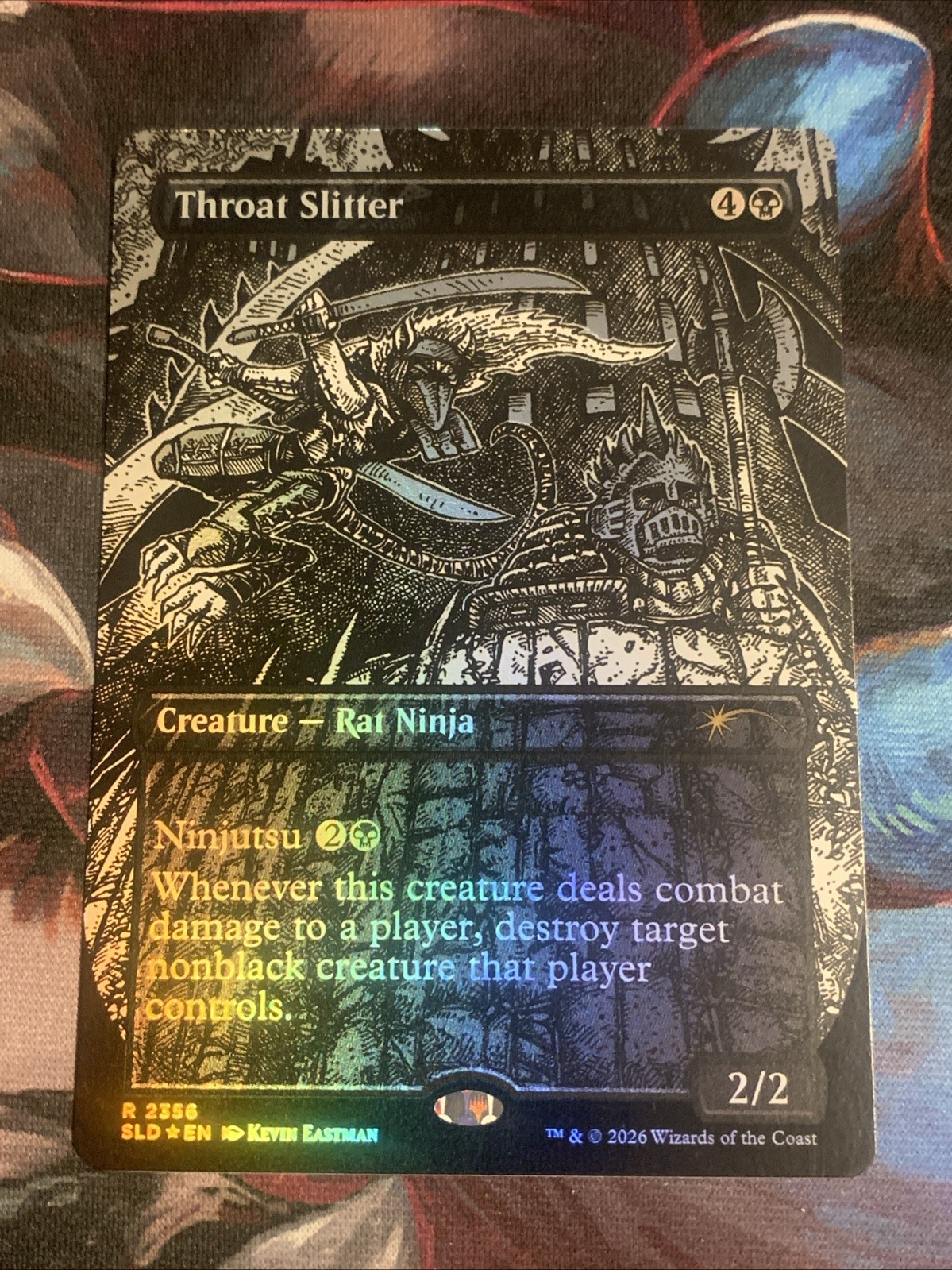 MTG Throat Slitter (2360) Secret Lair Drop Foil Kevin Eastman Ink MTG Mint