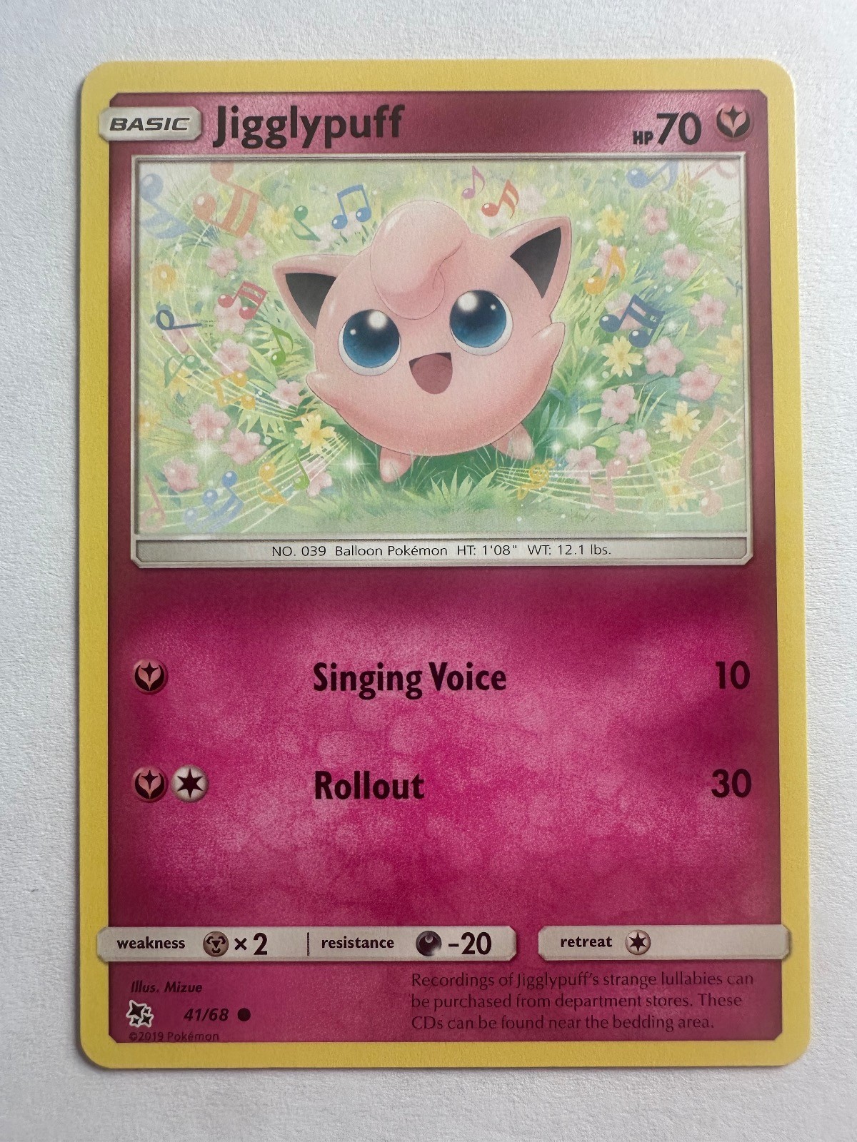 Jigglypuff 41/68 Common Hidden Fates Pokemon Near Mint