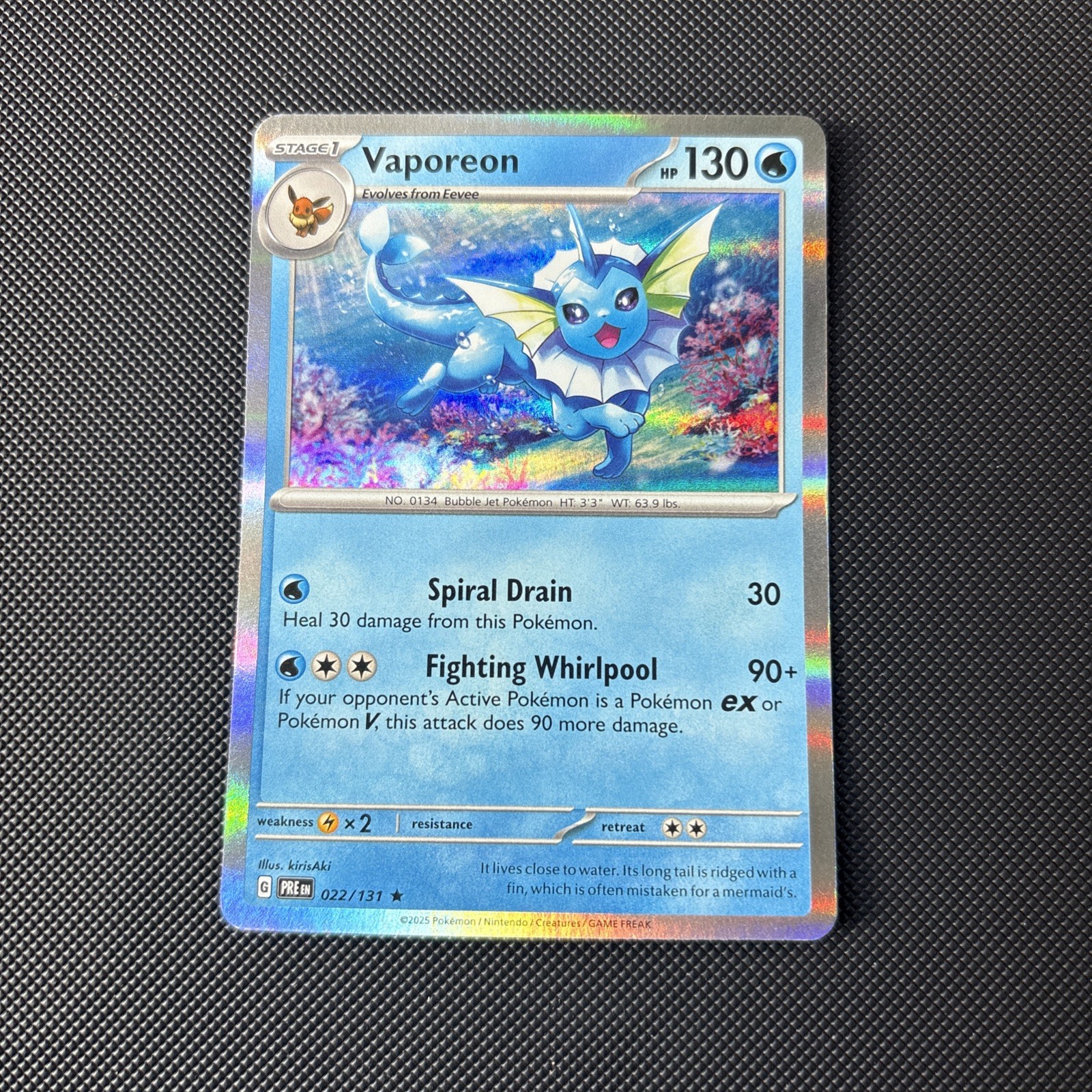 Vaporeon 134/165 Sv: Scarlet & Violet 151 Holo – NM
