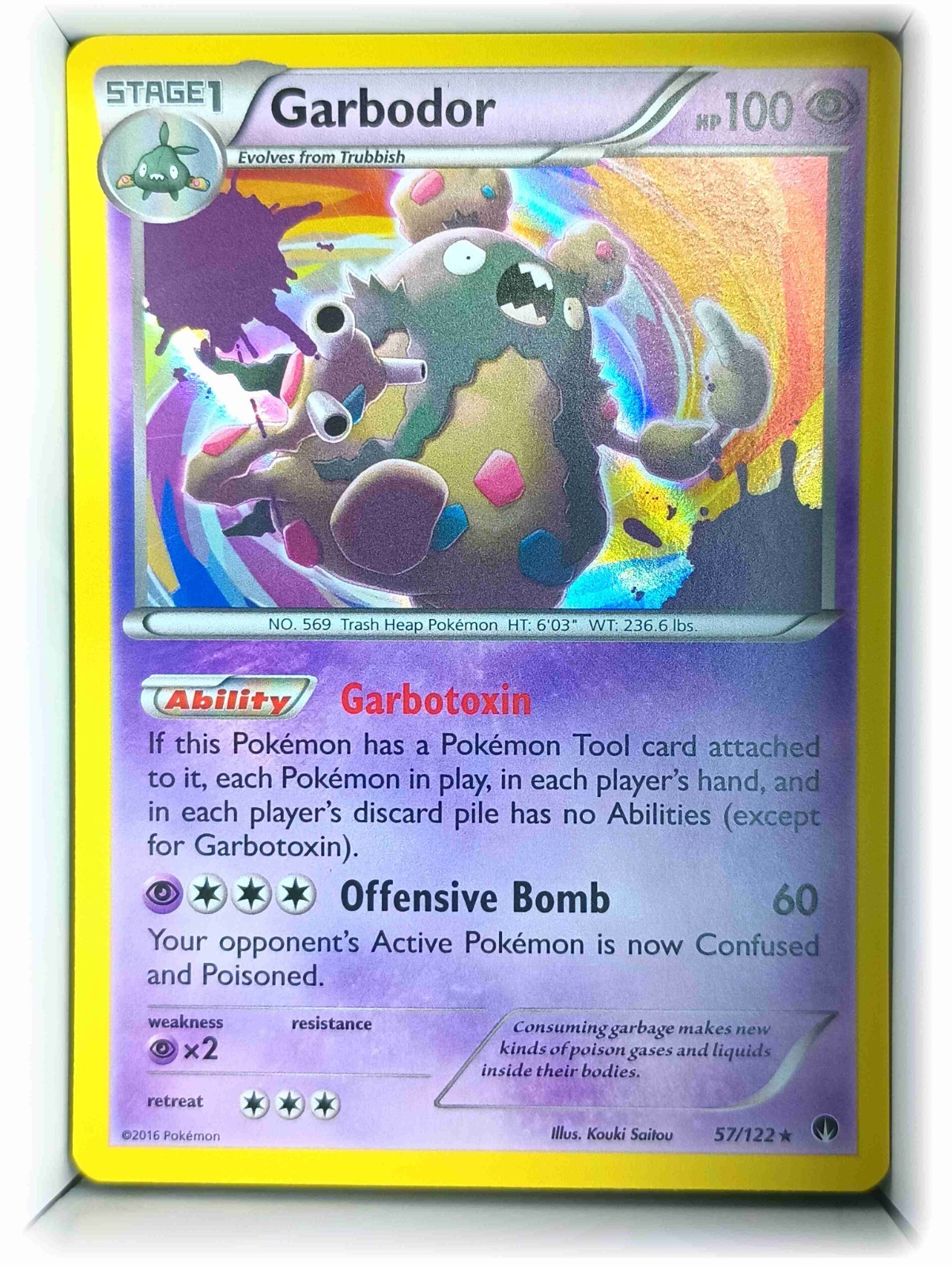 Garbodor 57/122 2016 English Holo Near Mint