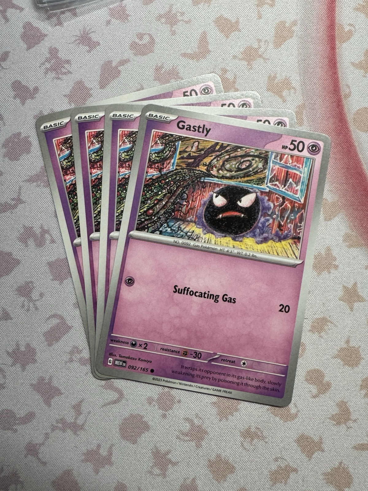 Pokémon TCG Gastly 092/165 Sv: Scarlet & Violet 151 Regular x4