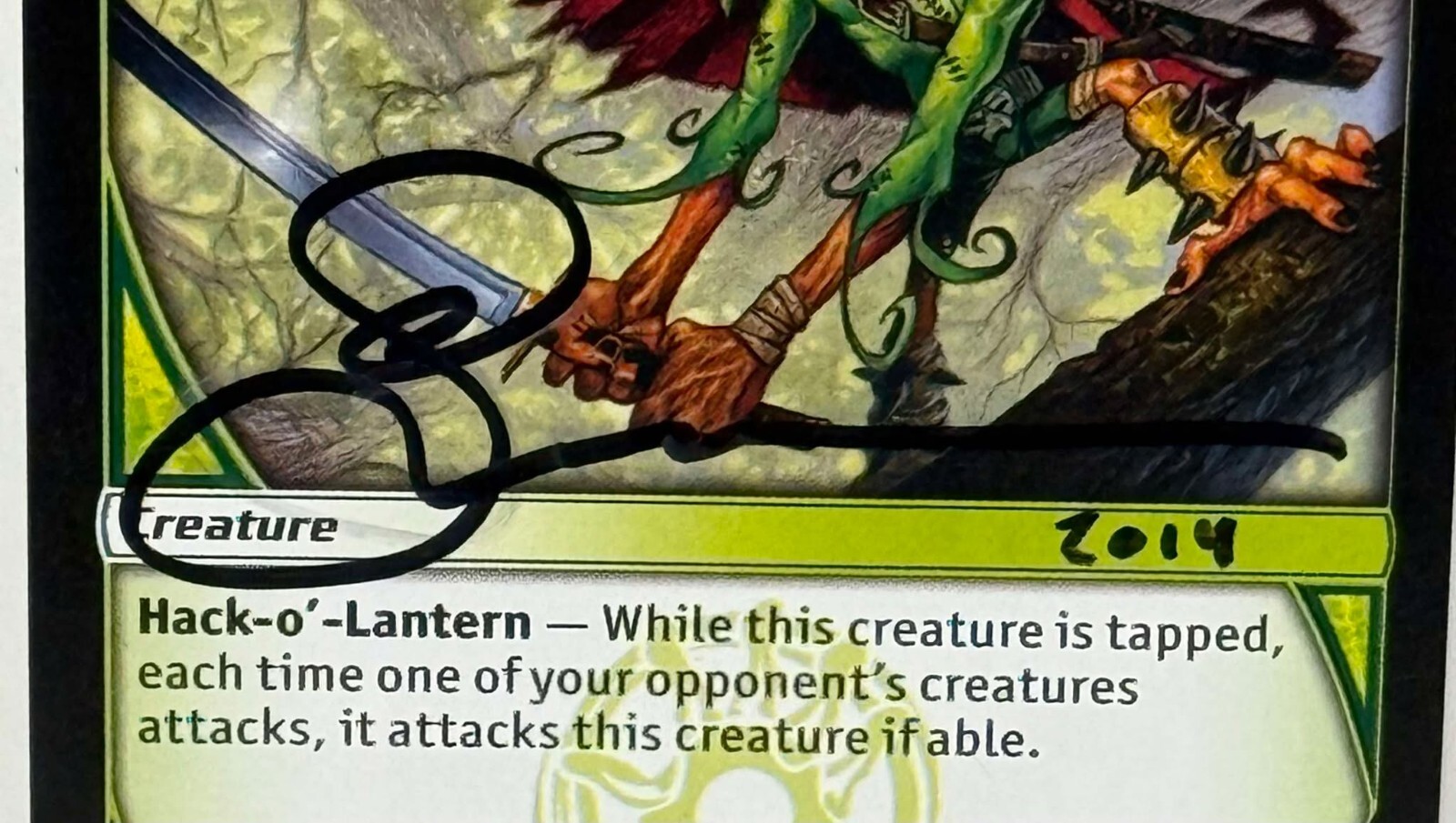 Kaijudo Artist Proof Full Back Sketch Extended Art Ninja Pumpkin By Chris Seaman