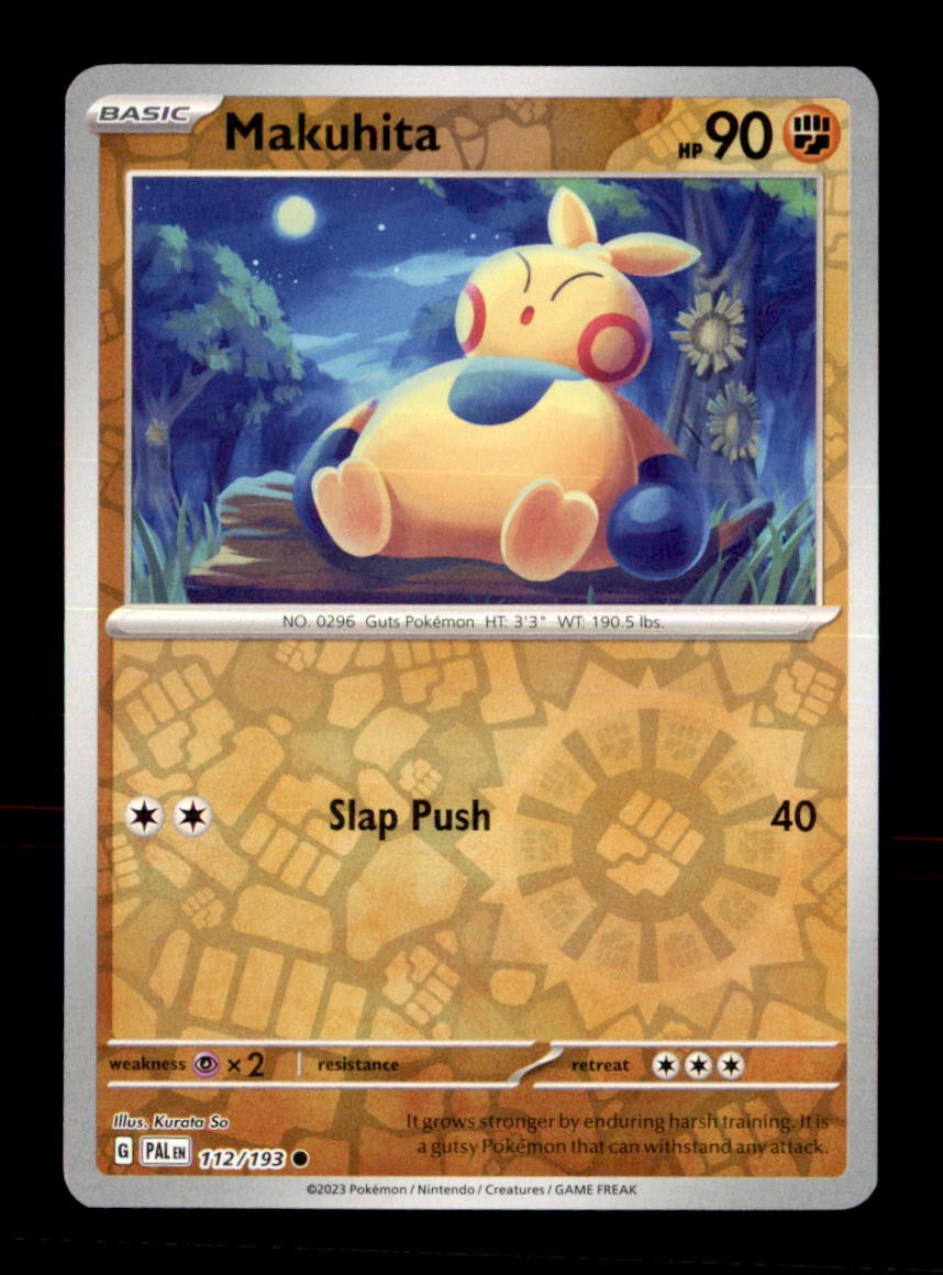 Makuhita 112/193 Common Paldea Evolved Pokemon Reverse Holo Near Mint