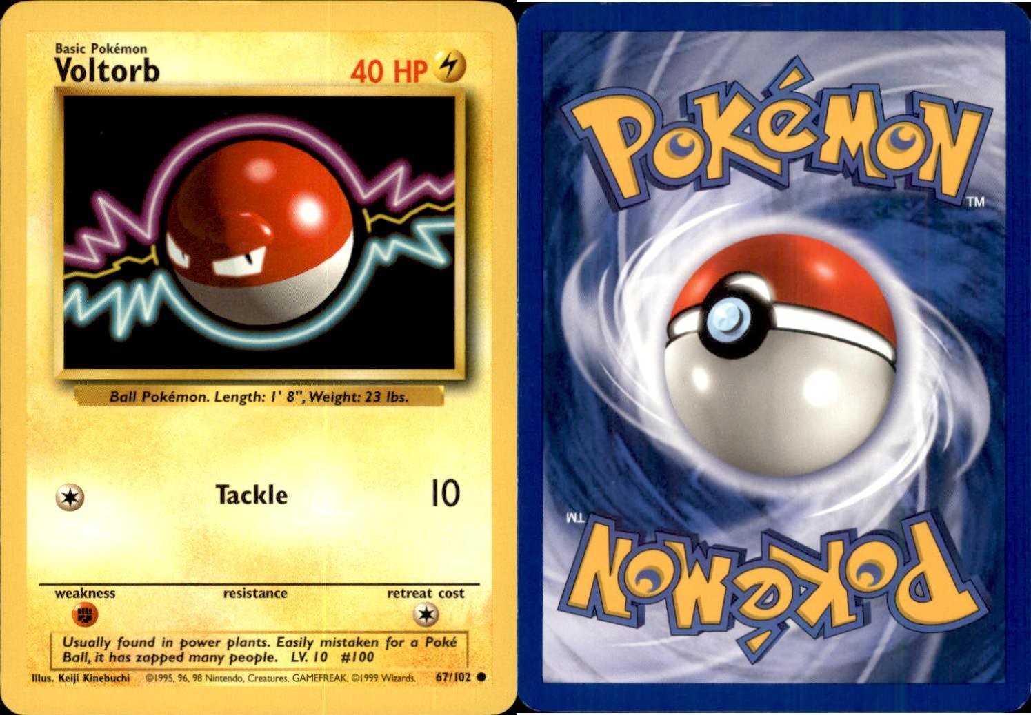 Voltorb 67/102 NM/LP Regular Base Set Pokémon TCG WOTC Any 3 Free Ship
