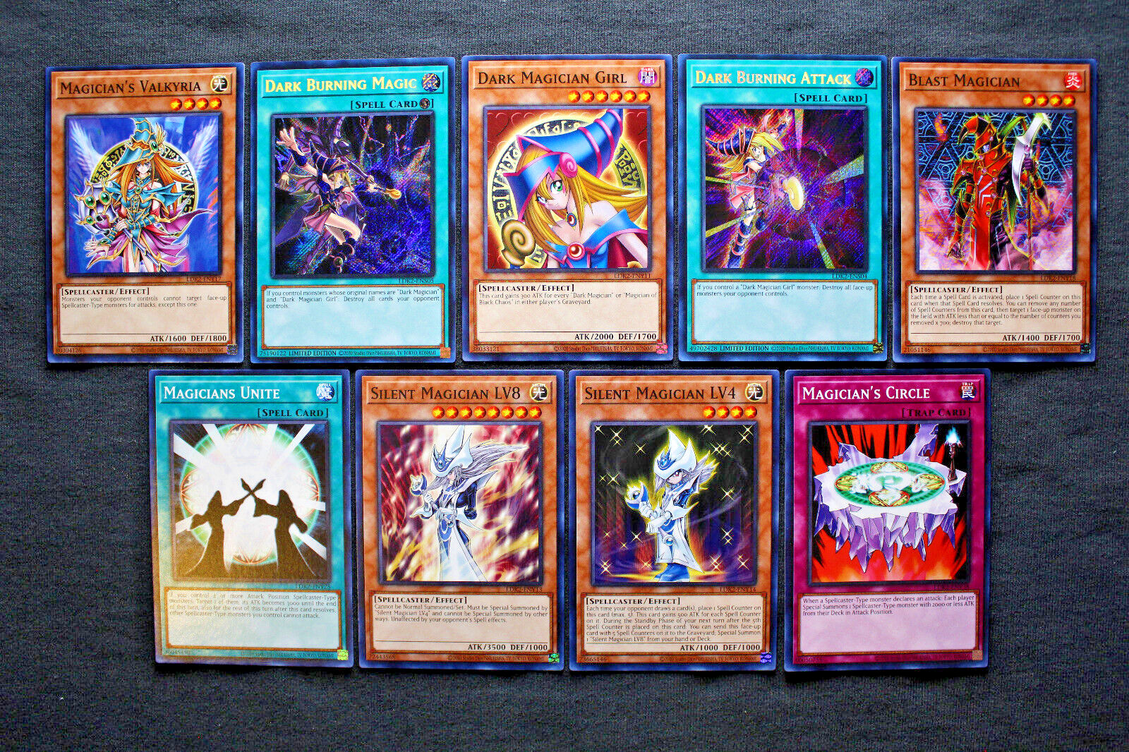 Dark Magician Girl deck cards (Burning Attack Magic Silent Magician’s Valkyria)