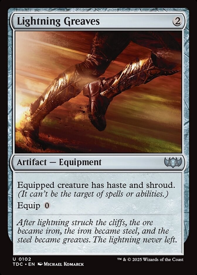 Lightning Greaves 0102 Non Foil Uncommon Tarkir Dragonstorm Commander MTG NM