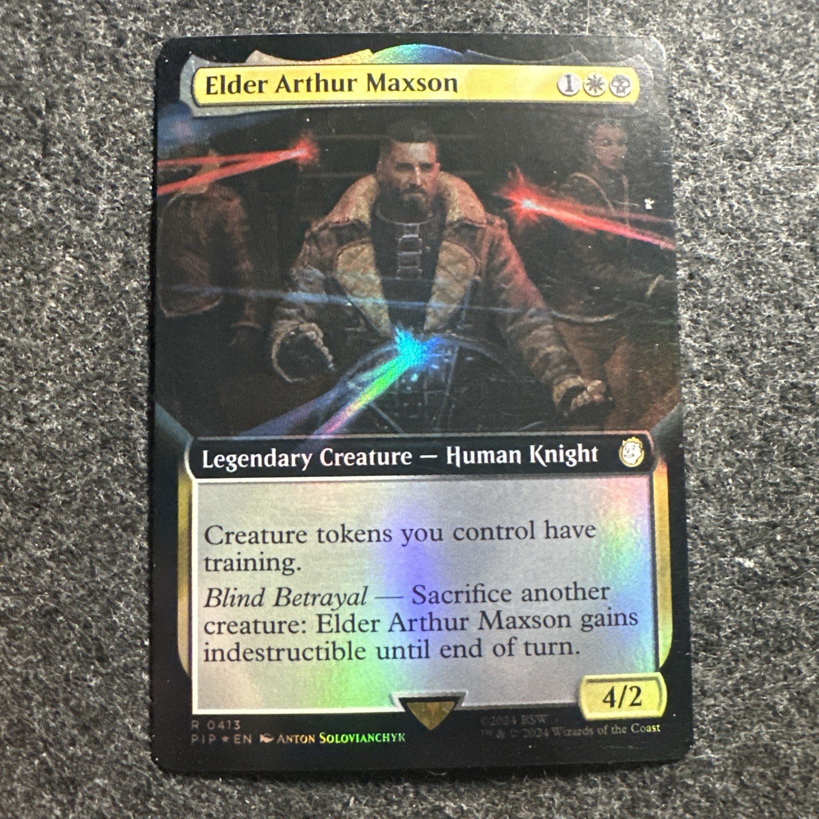 Elder Arthur Maxson (Extended Art) (Surge Foil) Universes Beyond: Fallout Foil