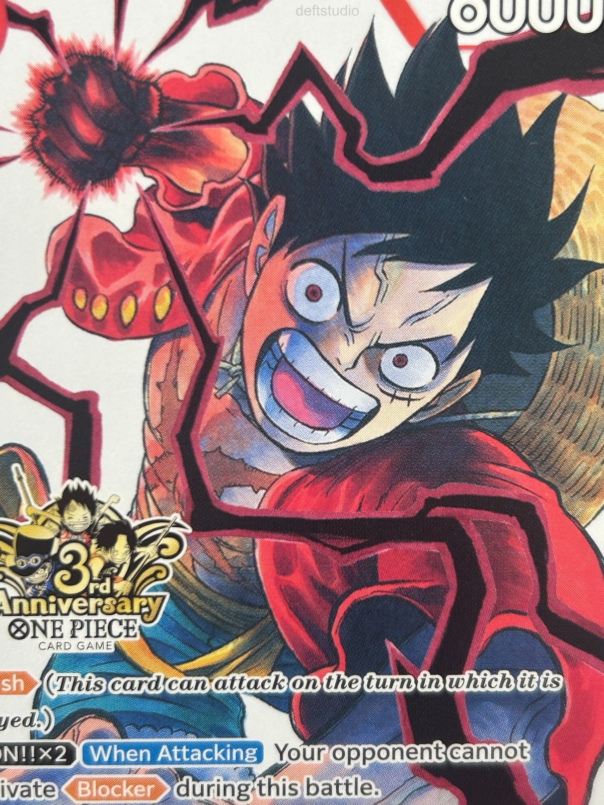• Monkey.D.Luffy • ST01-012 3rd Anniversary Stamped Promo One Piece TCG NM