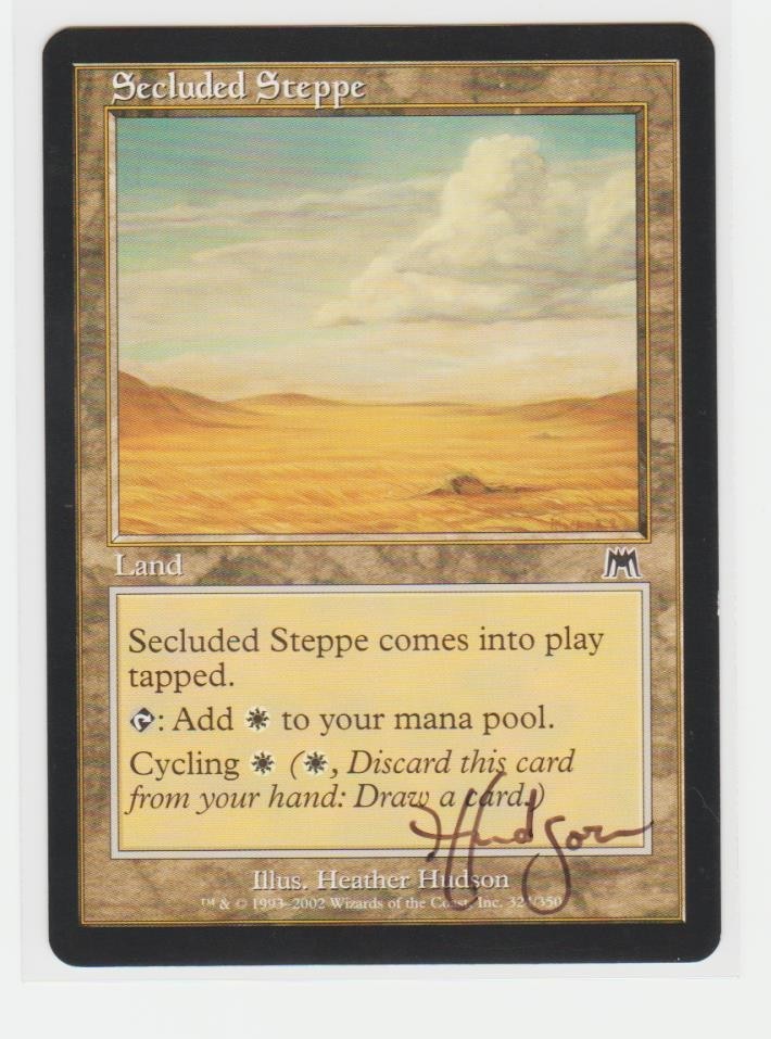 Magic the Gathering ~ Secluded Steppe ~ LP ~ Onslaught ~ Signed by Artist