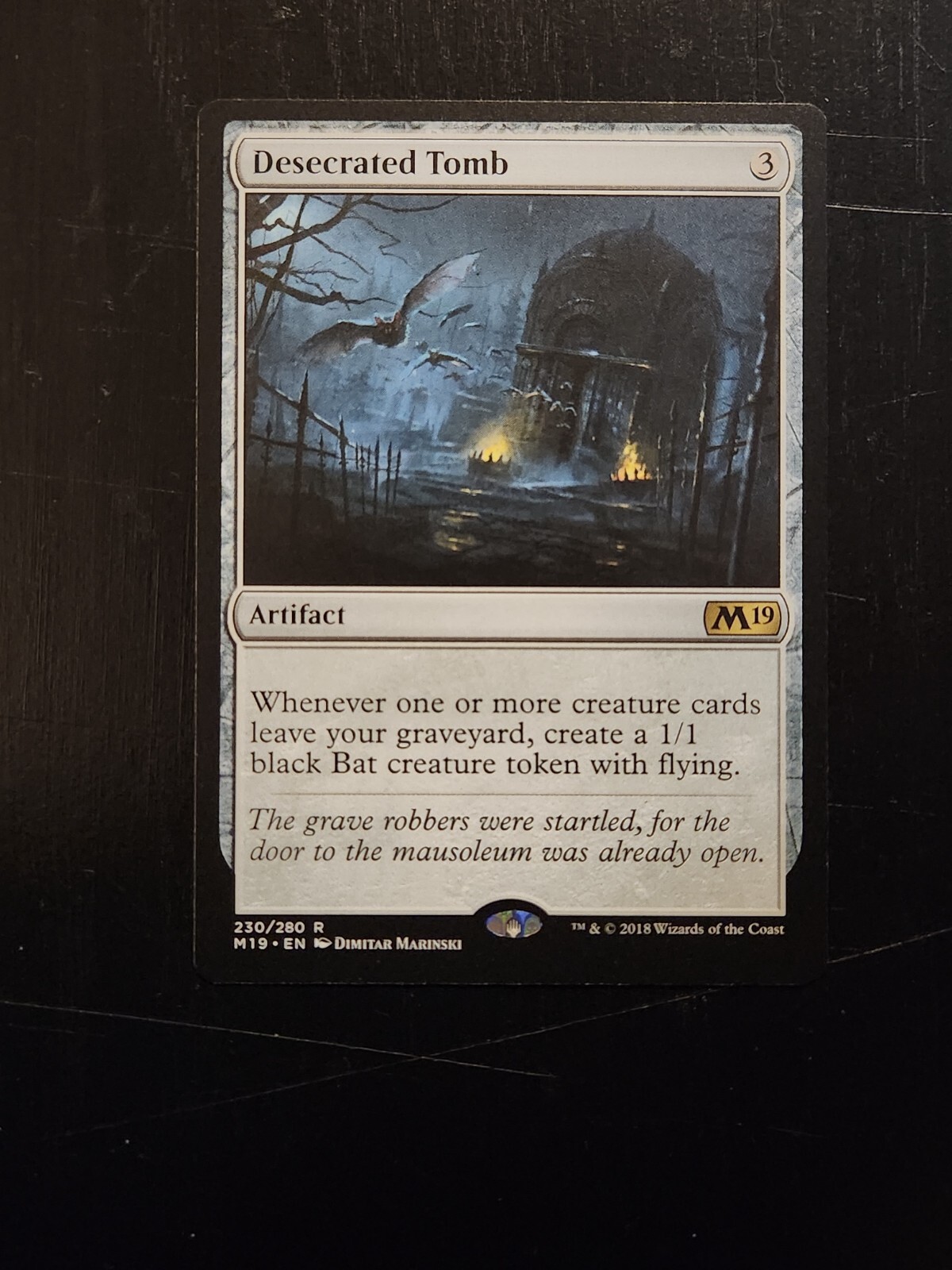 Desecrated Tomb, Core Set 2019, NM, MTG-Magic the Gathering, Regular