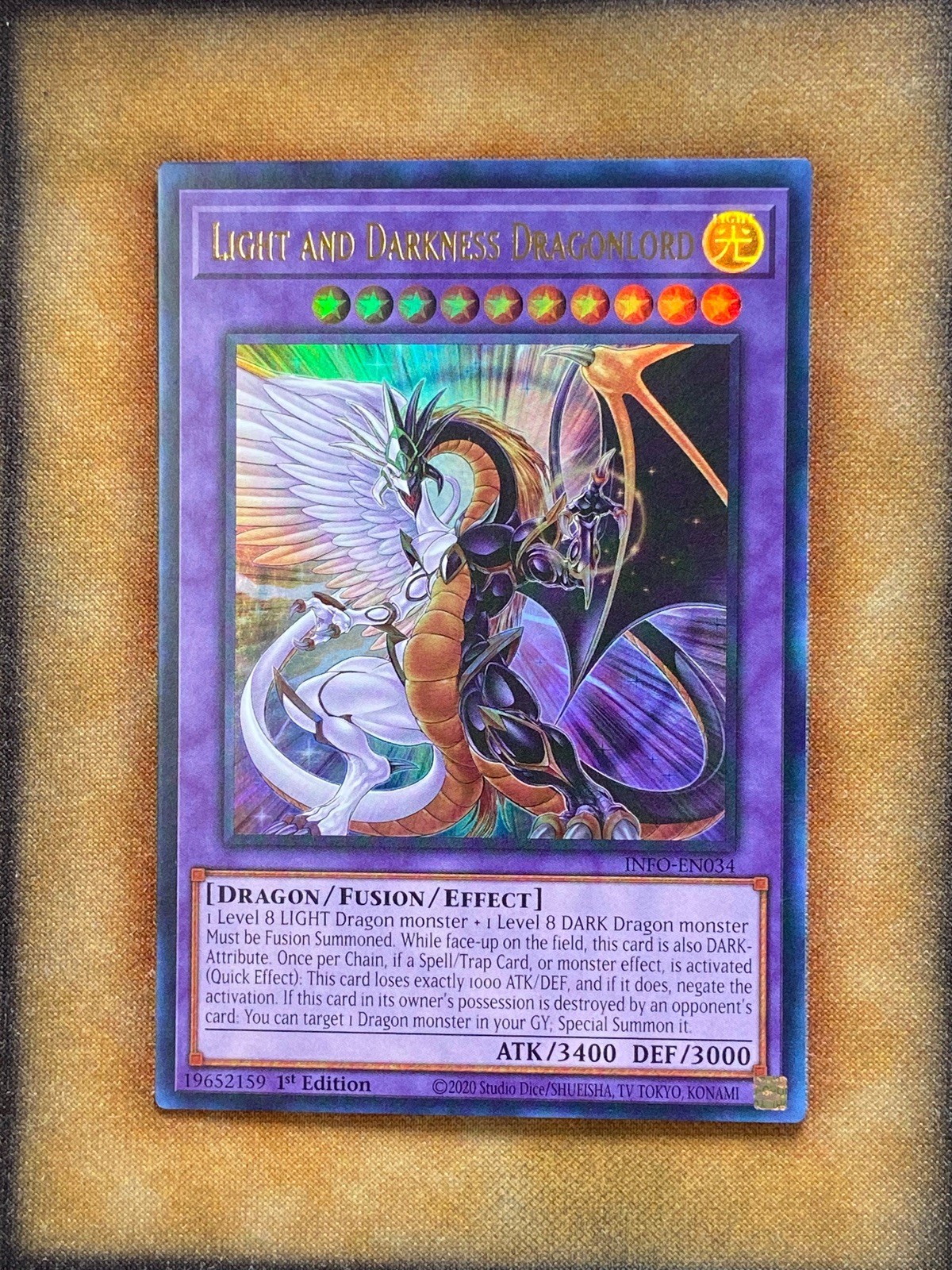 Yugioh Light and Darkness Dragonlord INFO-EN034 Ultra Rare 1st Ed NM
