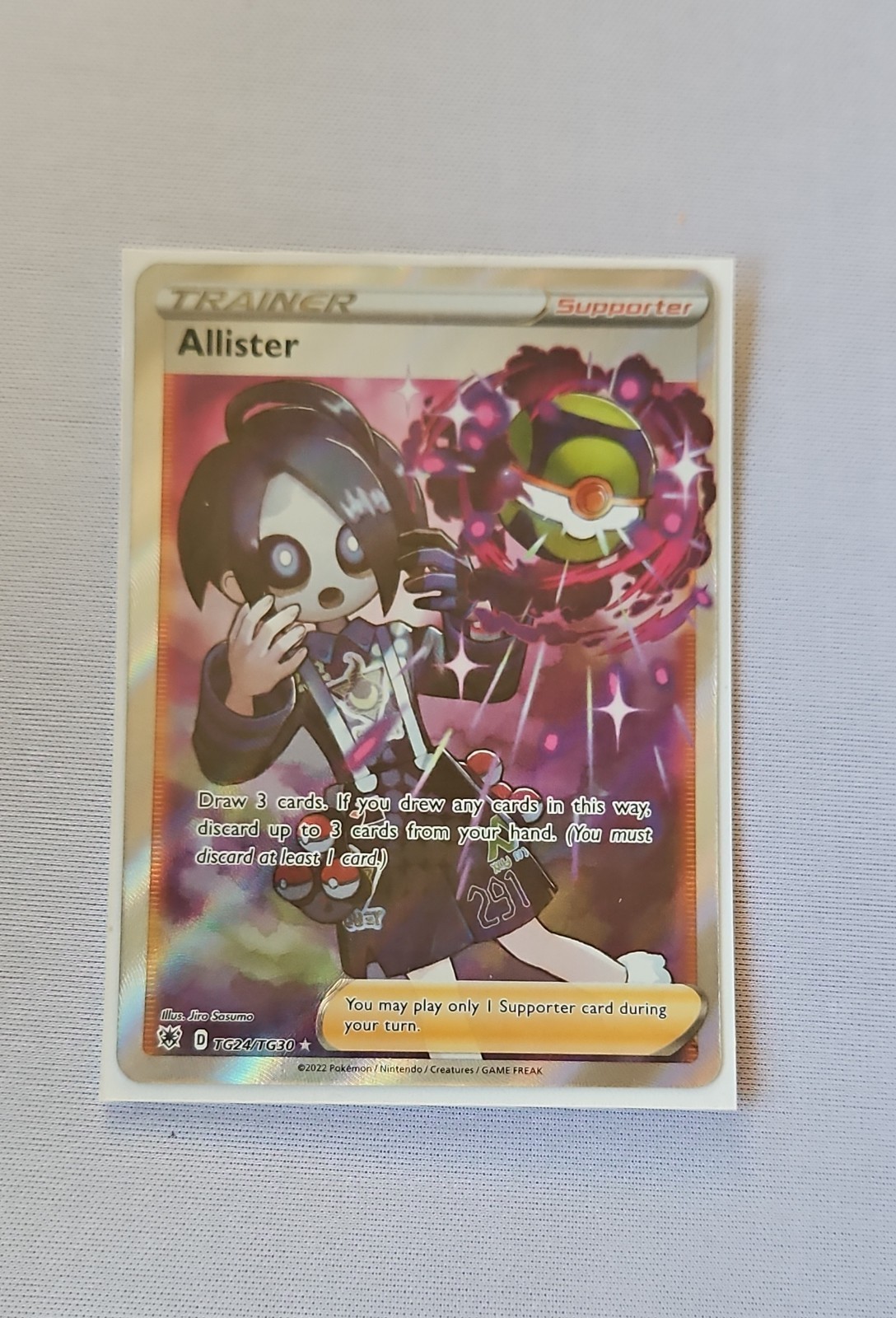 Allister TG24/TG30 Swsh10: Astral Radiance Trainer Gallery Holo