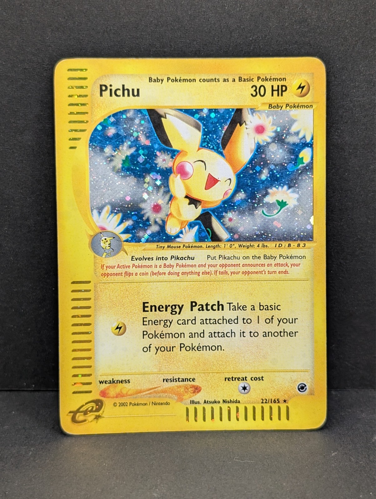 Pichu 022/165 Expedition Base Set Holo Rare vintage Pokemon TCG WOTC MP+