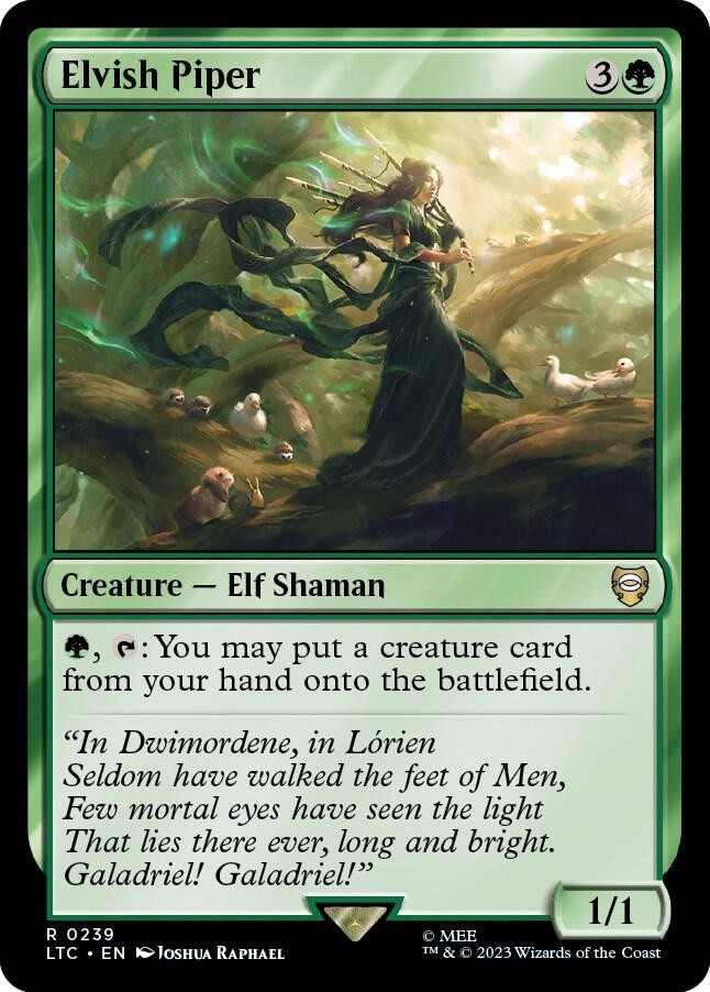 1x Elvish Piper – Commander: The Lord of The Rings – NM – MTG