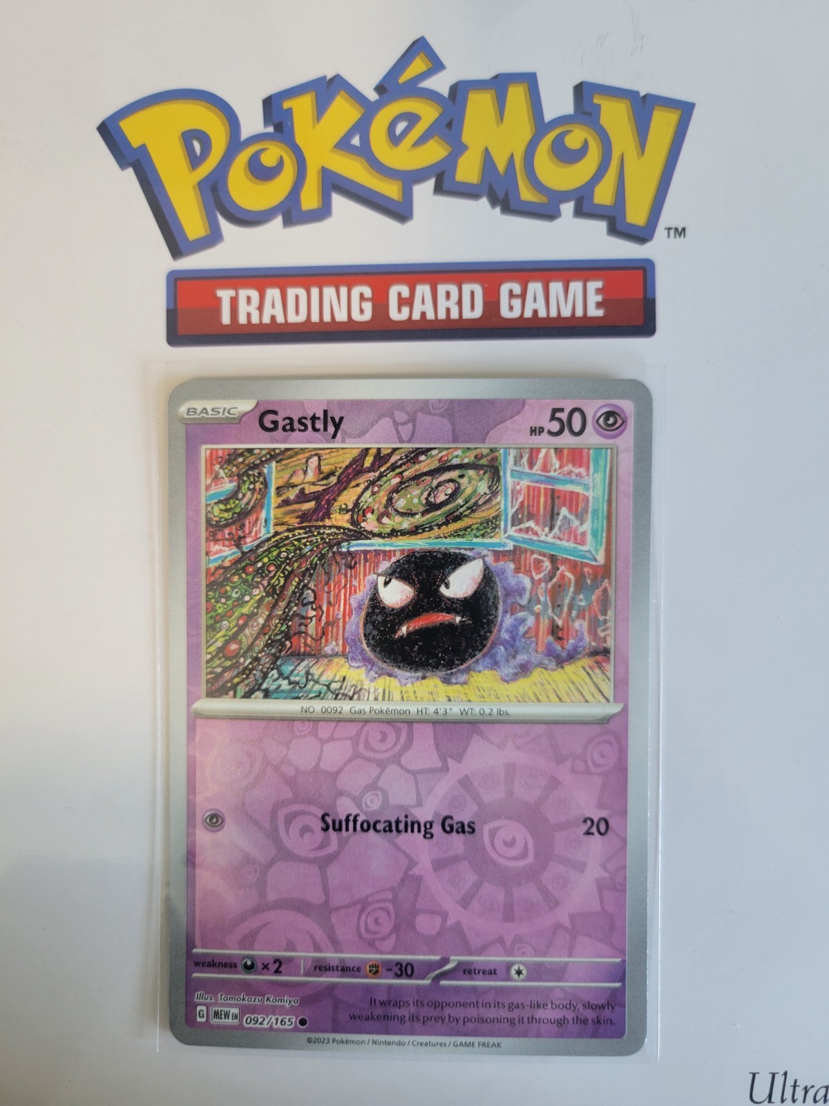 Gastly 92/165 Pokémon TCG Scarlet & Violet 151 Reverse Holo NM