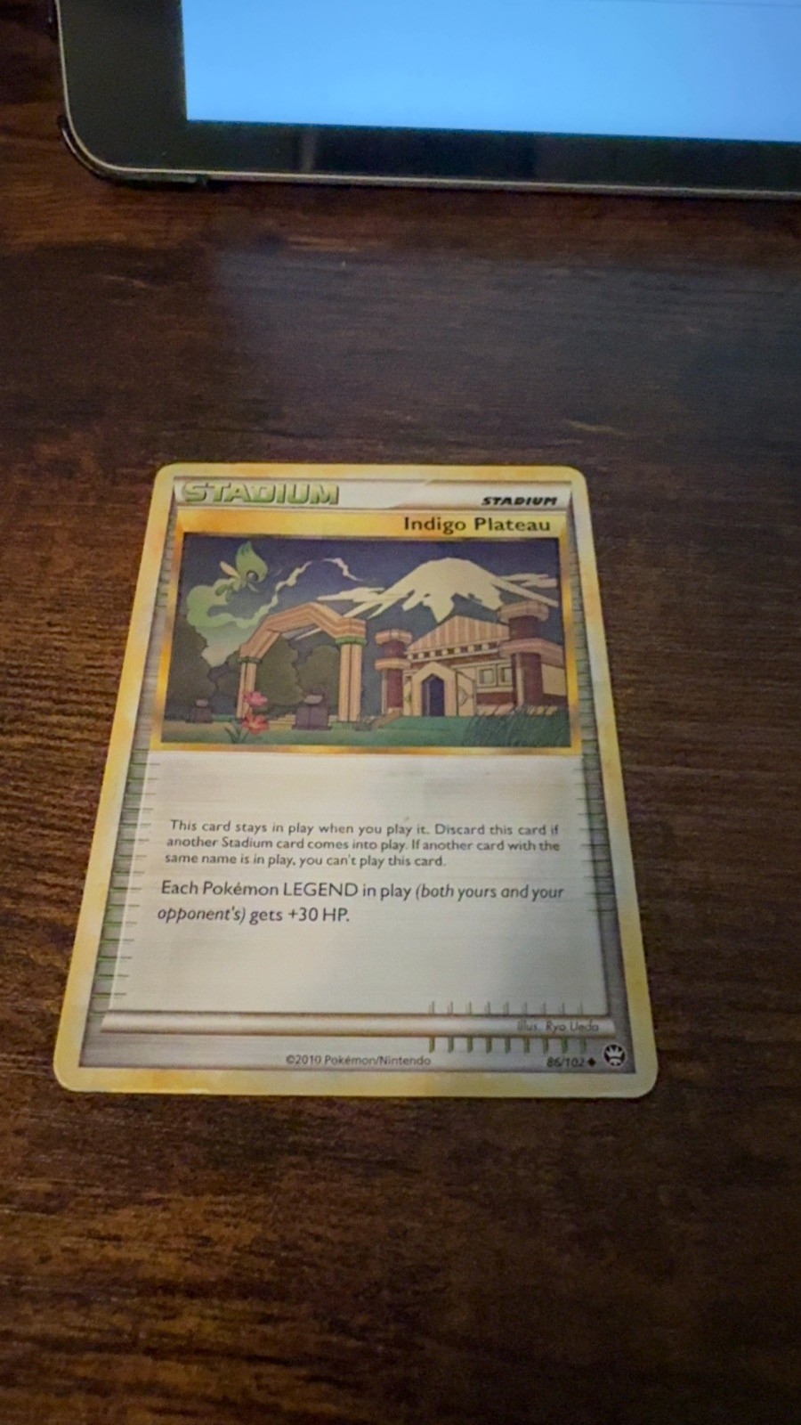 Indigo Plateau 86/102 Uncommon HGSS Triumphant Pokemon Heavily Played