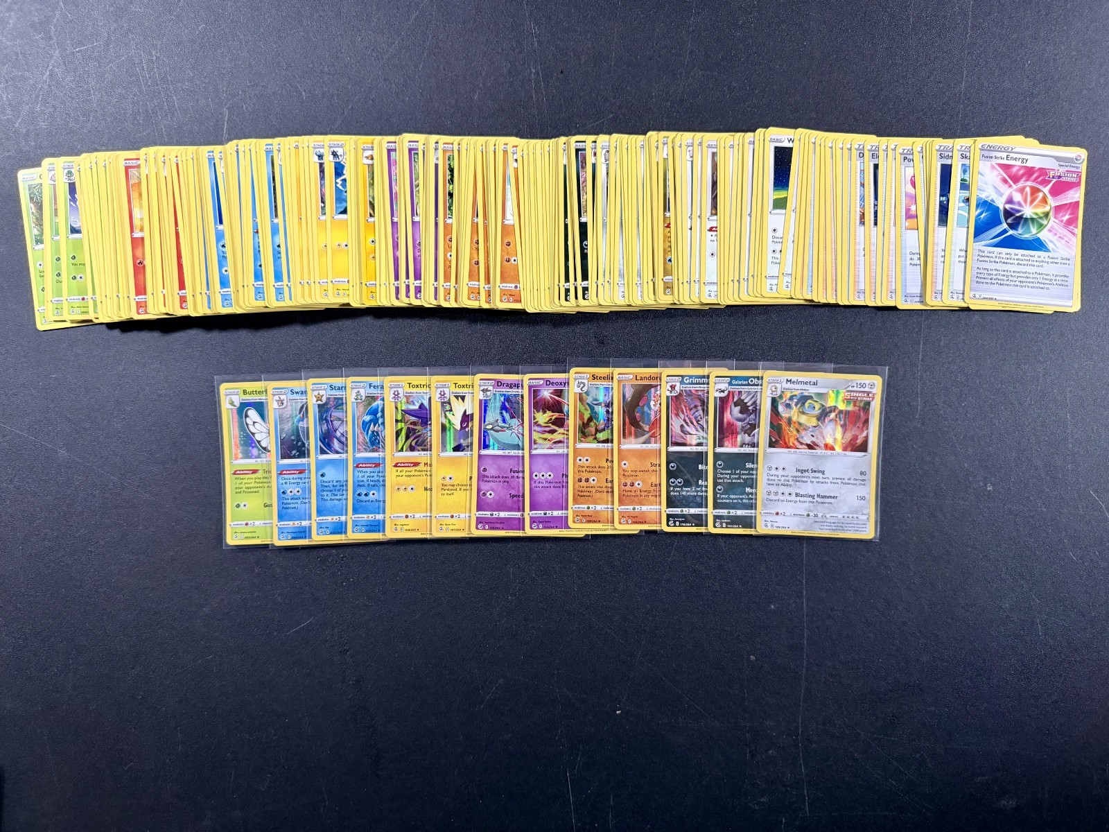 Pokemon TCG Fusion Strike – Complete Common/Uncommon/Holo Set – 217 Cards NM