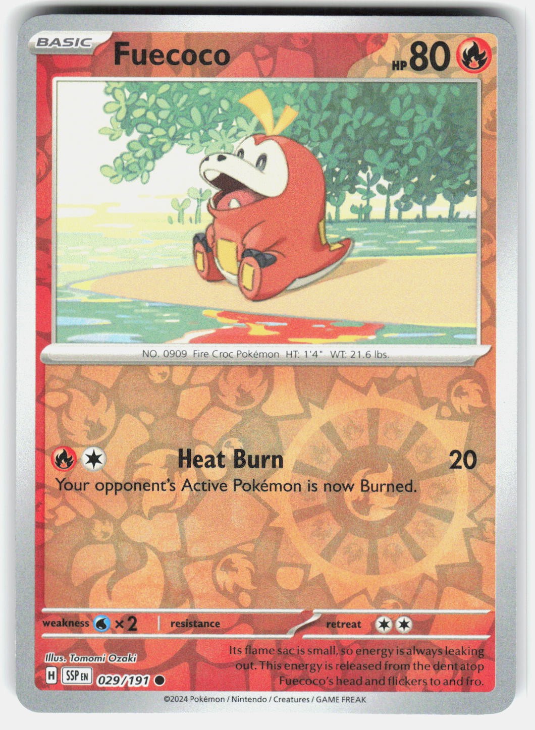 Fuecoco 029/191 Holo Miscellaneous Cards & Products Pokemon Reverse Holo NM/M