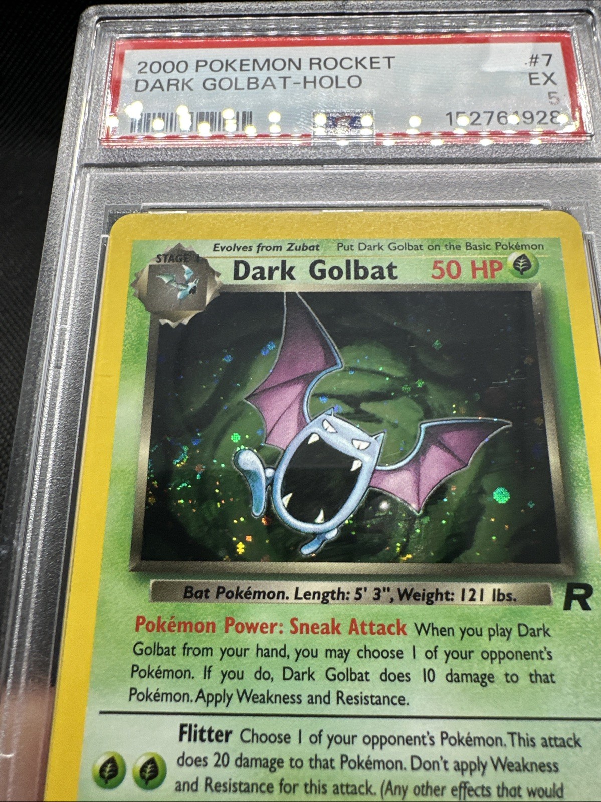 Dark Golbat 7/82 Team Rocket Holo SWIRL