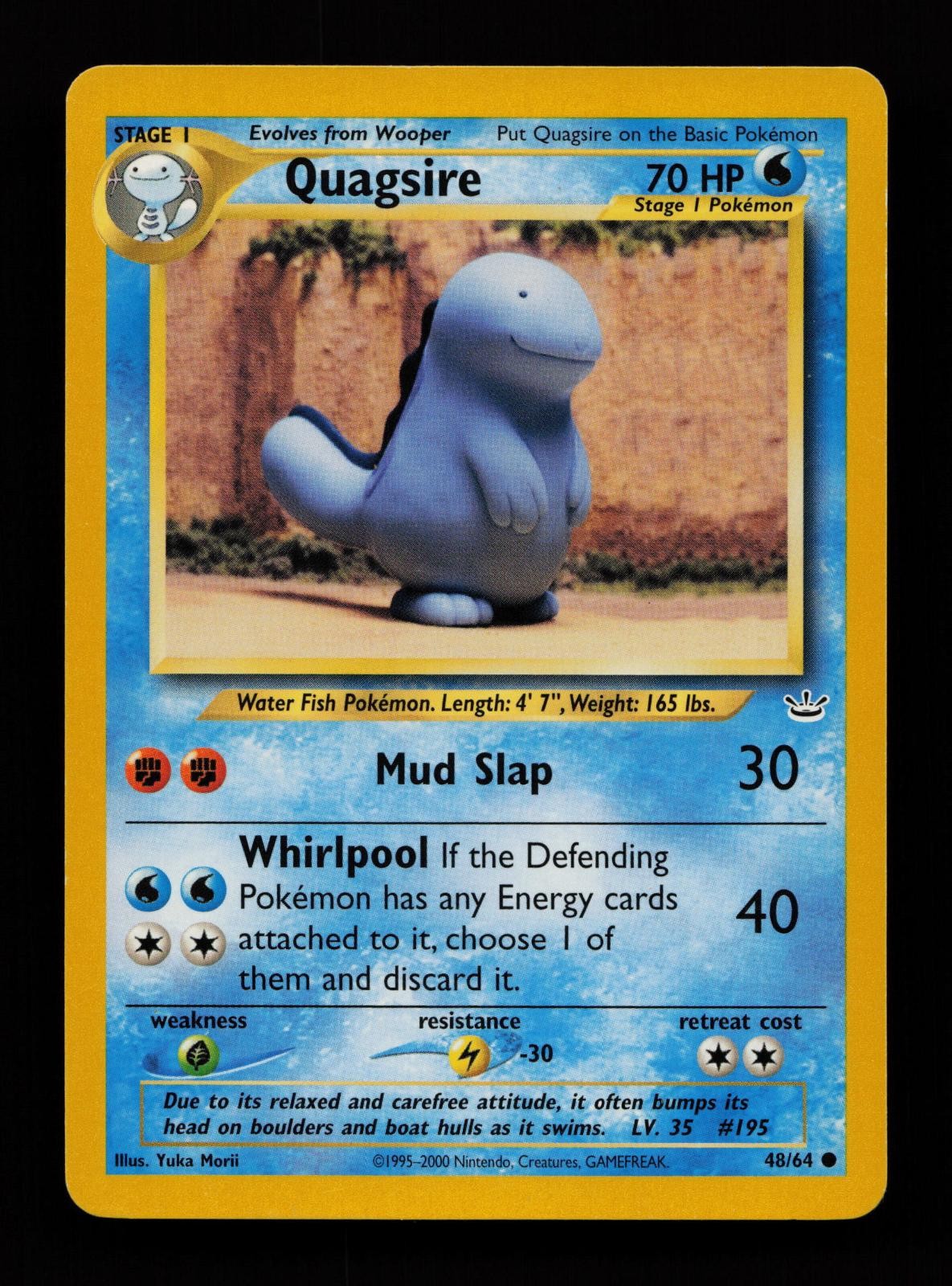 Quagsire 48/64 Unlimited Yuka Morii Common Neo Revelation Pokemon Cards