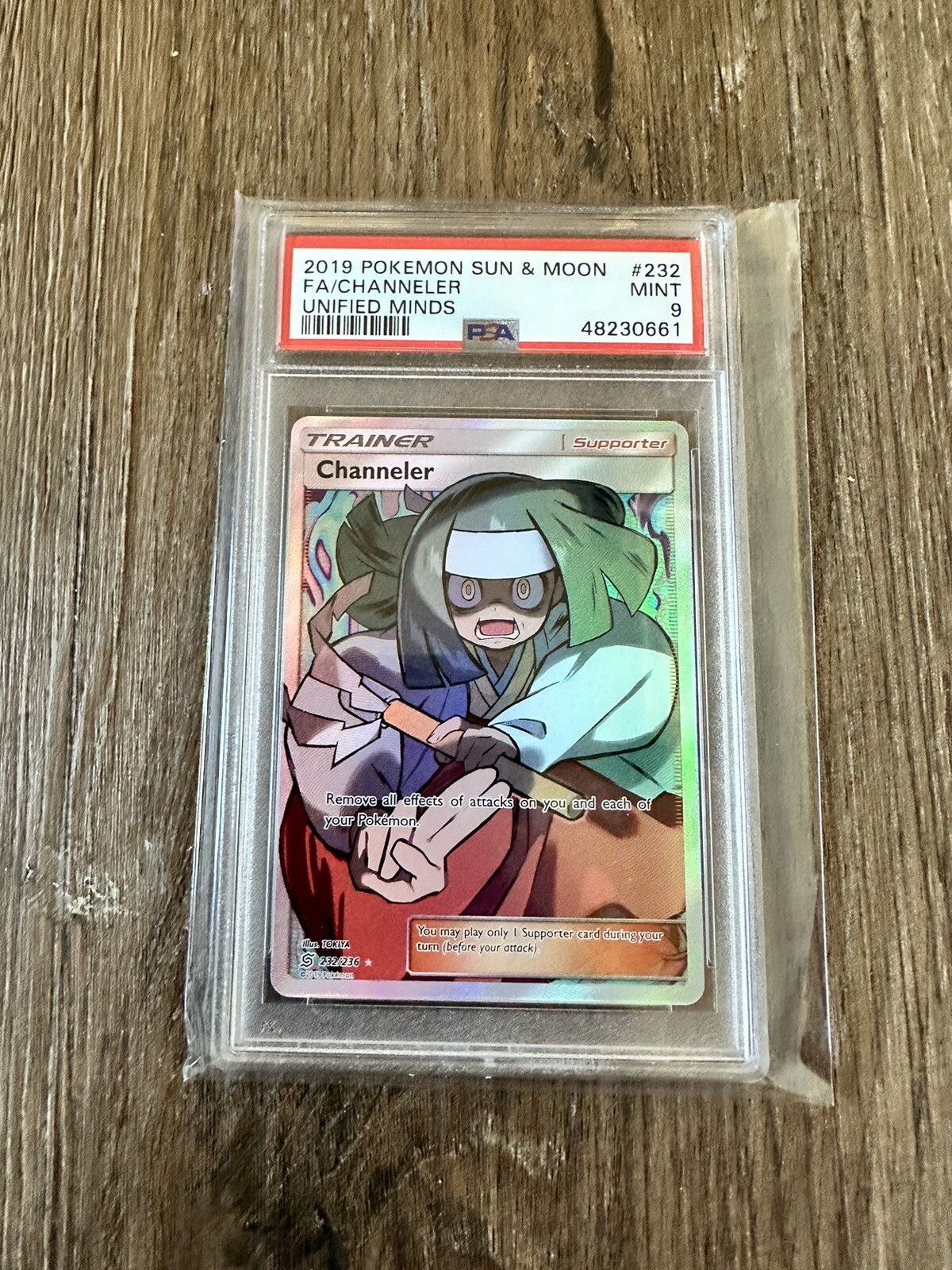 Pokemon Channeler Full Art 232 PSA 9 Unified Minds