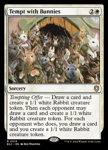 Tempt with Bunnies – 13 – NM – Commander: Bloomburrow – MTG