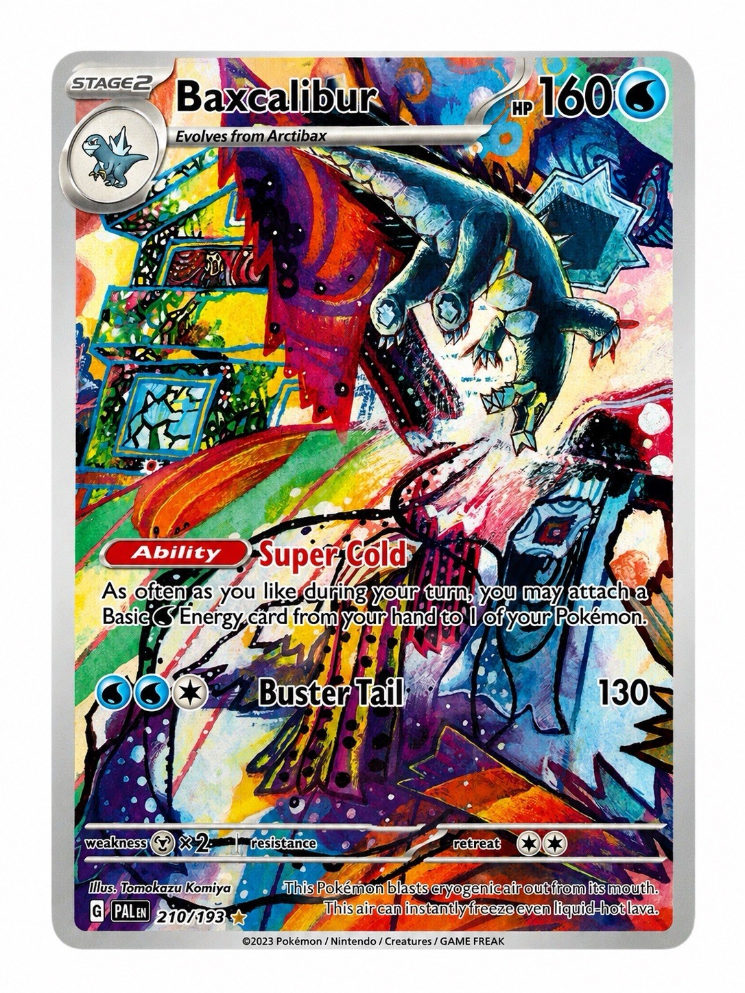 Baxcalibur – 210/193 Paldea Evolved Illustration Rare Pokemon – NM