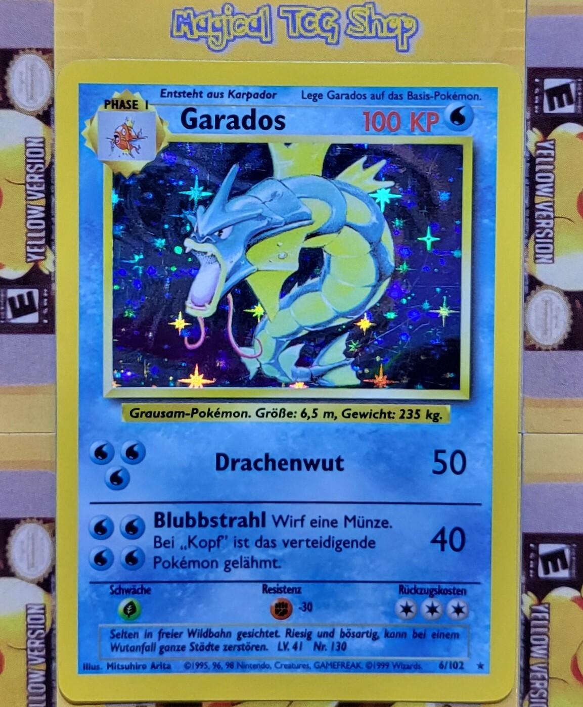 Pokemon Gyarados German Base Set Holo Rare 6/102 Garados WOTC 1999
