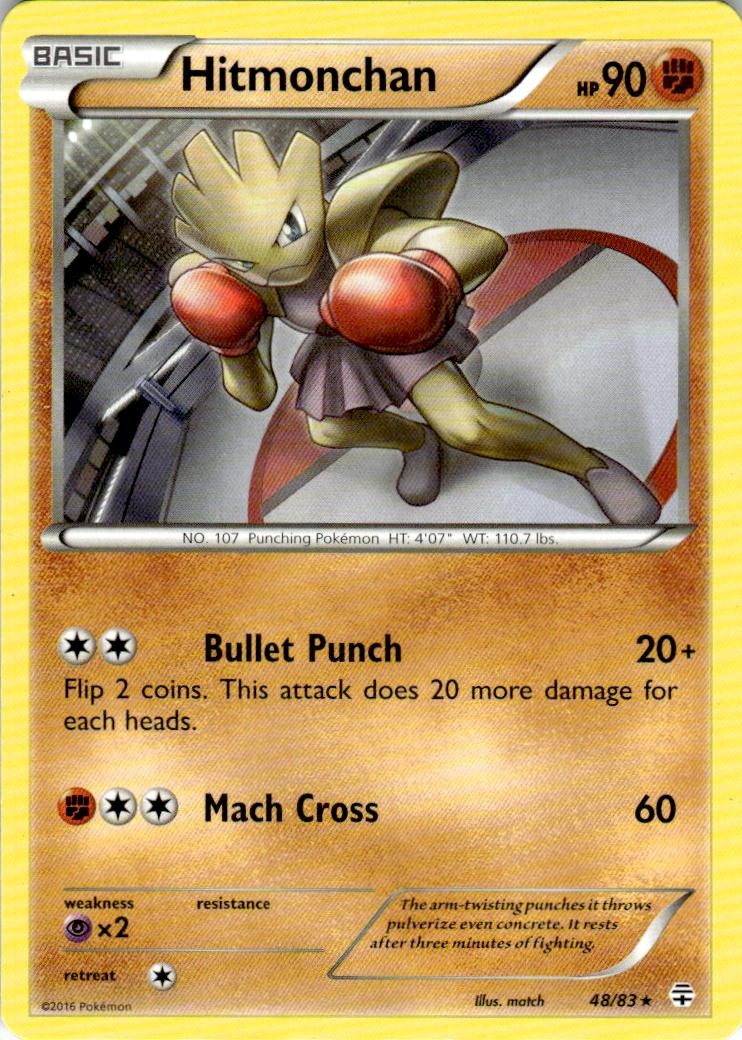 Hitmonchan 48/83 Rare Generations Pokemon Lightly Played