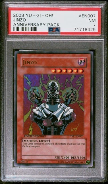 Yu-Gi-Oh! PSA 7 Jinzo YAP1-EN007 Ultra Rare Anniversary Pack Near Mint
