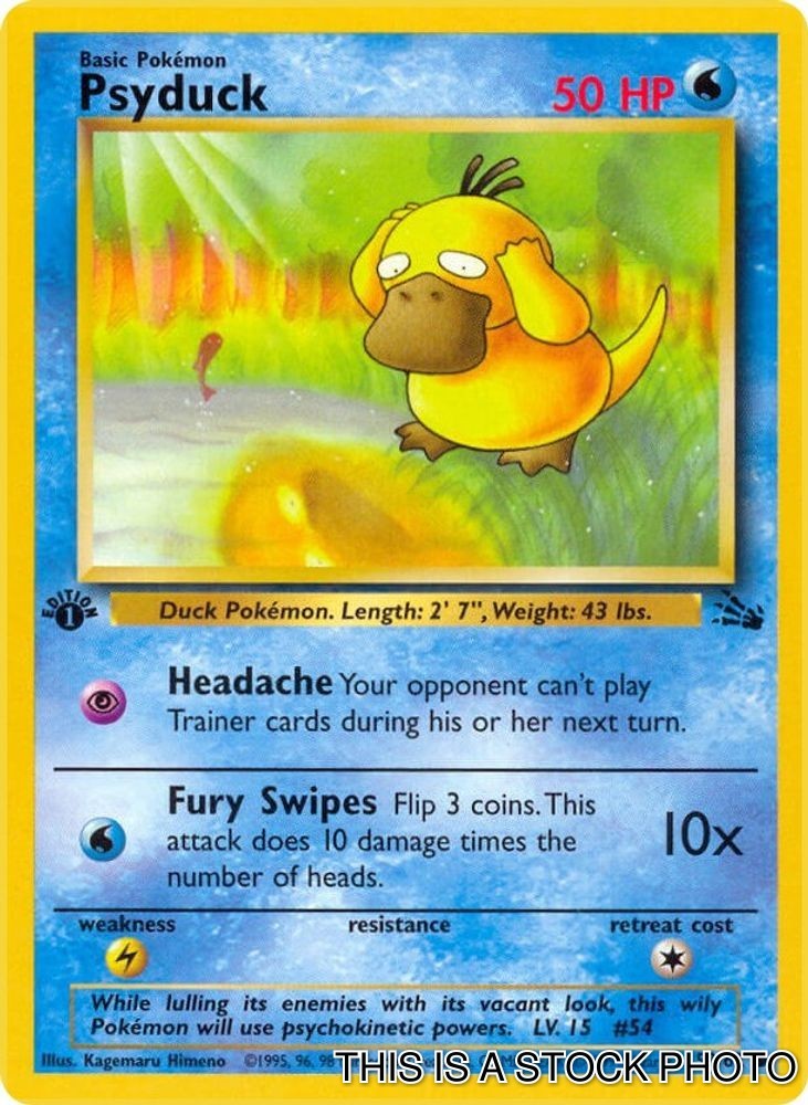 Psyduck 53/62 Fossil Pokemon Unlimited HP
